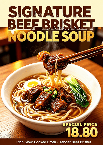 Signature Beef Brisket Noodles Soup